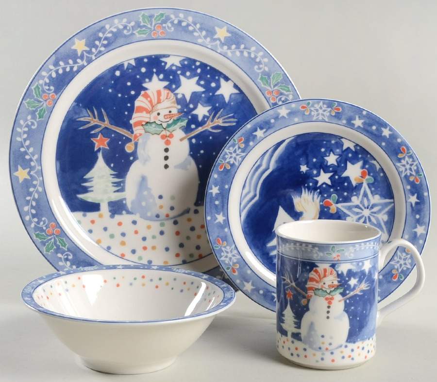 Mr Snowman 4 Piece Place Setting by Epoch-1