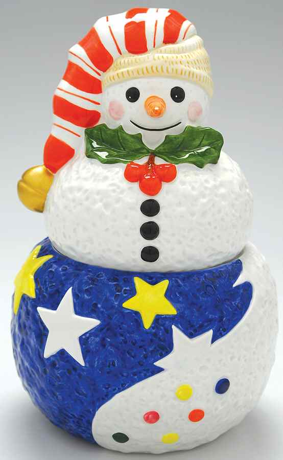 Mr Snowman Cookie Jar & Lid by Epoch-1