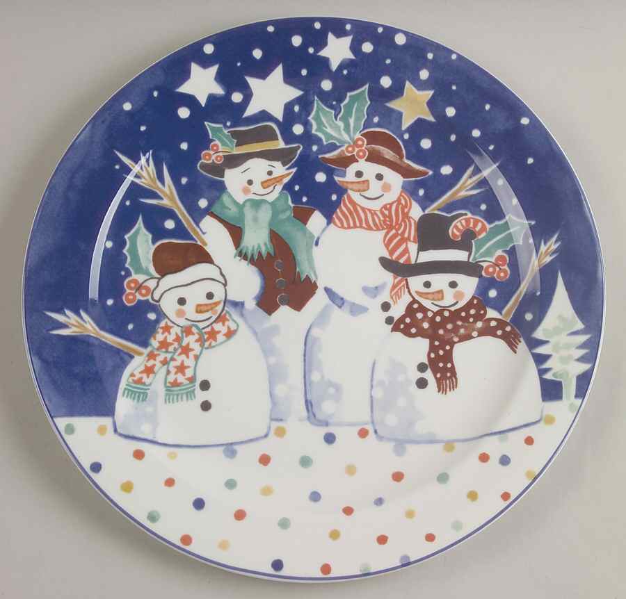 Mr Snowman 12" Chop Plate (Round Platter) by Epoch-1