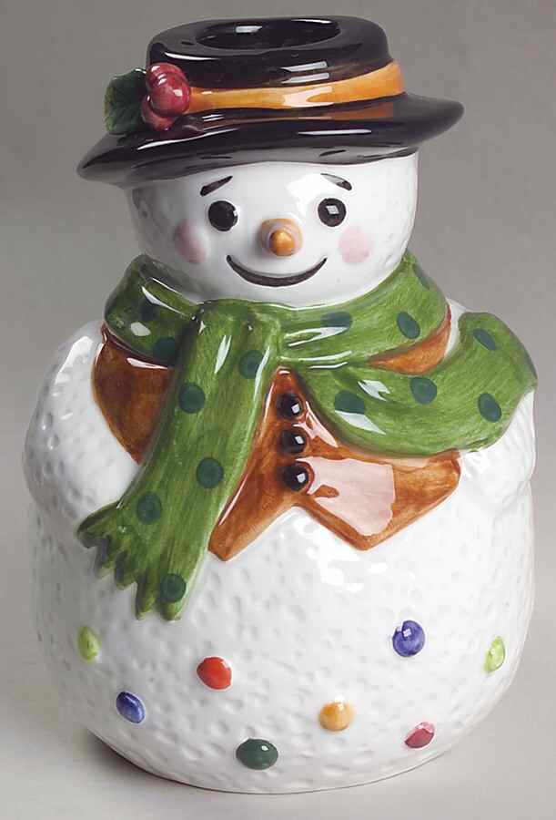 Mr Snowman Figural Candlestick by Epoch-1