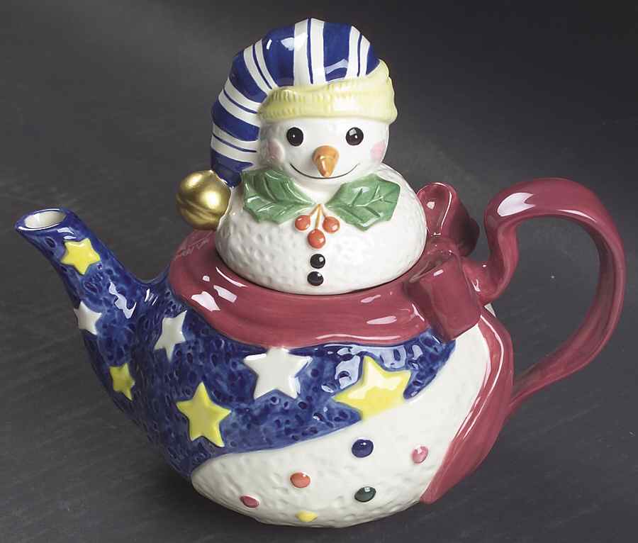 Mr Snowman Figural Teapot & Lid by Epoch-1