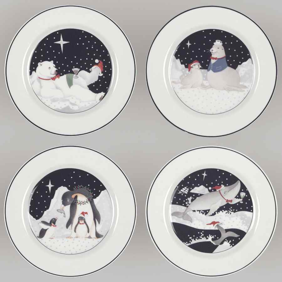 Polar Party Salad Plate - Set of 4 by Epoch-1