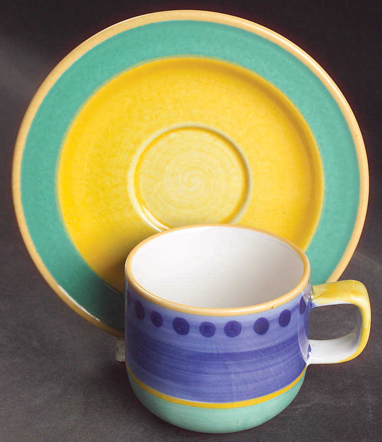 Potter's Wheel Flat Cup & Saucer Set by Epoch-1