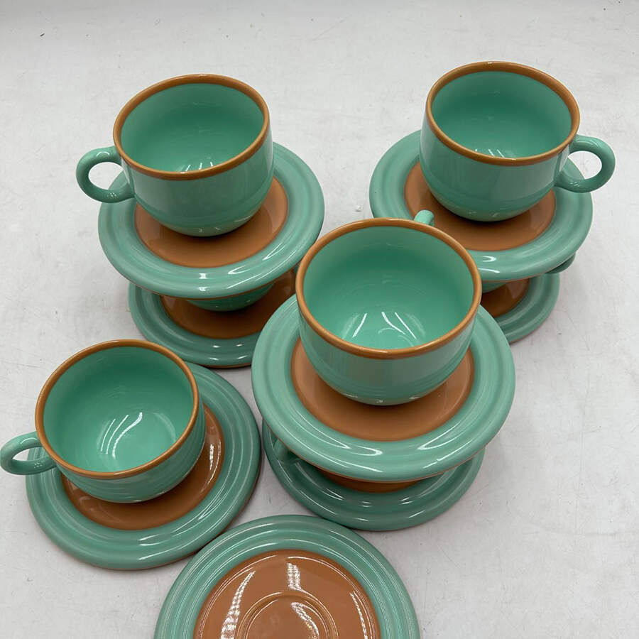 Red Rock (Noritake) Flat Cup & Saucer Set by Epoch-1
