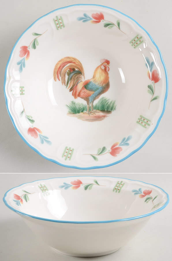 Red Rooster 9" Round Vegetable Bowl by Epoch-1