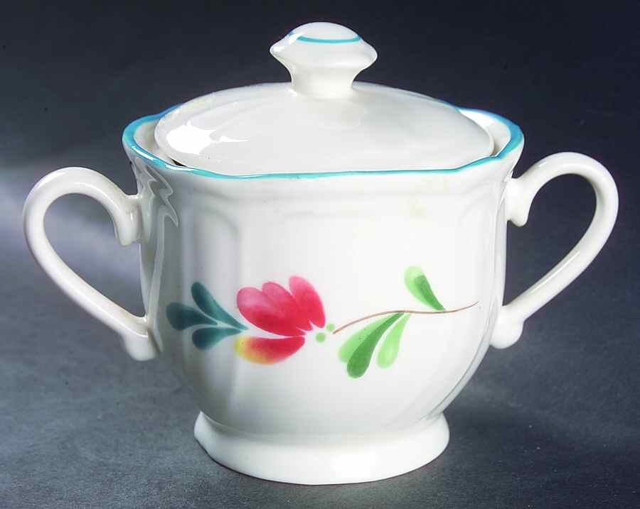 Red Rooster Sugar Bowl & Lid by Epoch-1