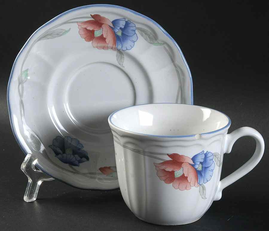 Sweet Dreams Flat Cup & Saucer Set by Epoch-1