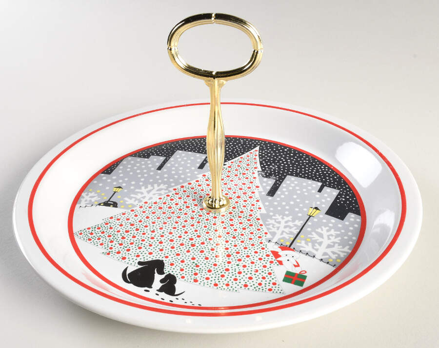 Twas The Night Before Christmas Round Serving Plate with Center Handle (Dp) Hc by Epoch-1