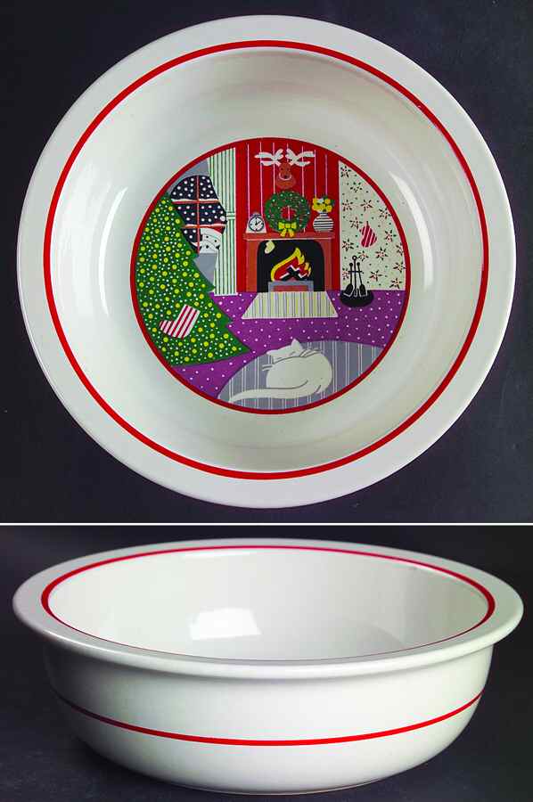Twas The Night Before Christmas 9" Round Vegetable Bowl by Epoch-1