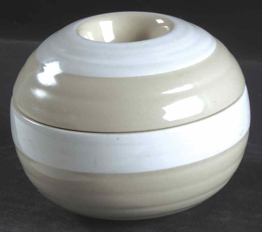 Whipped Cream Beige Sugar Bowl & Lid by Epoch-1