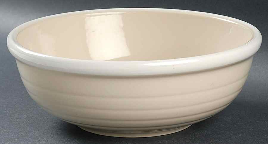 Whipped Cream Beige 8" Round Vegetable Bowl by Epoch-1