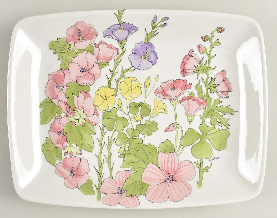 Amaryllis 12" Rectangular Serving Platter by Ernestine-1