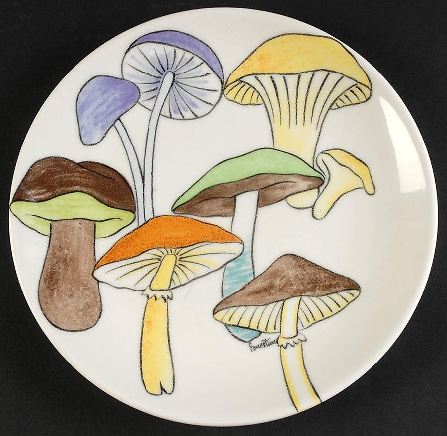 Mushrooms Luncheon Plate by Ernestine-1
