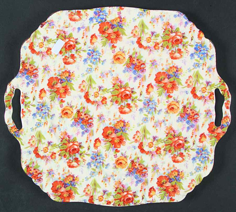 Chelsea (E & R) Square Handled Cake Plate by Erphila-1