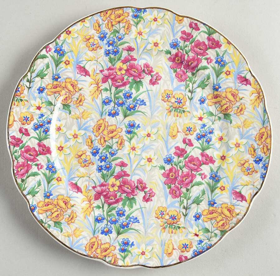 Sussex Cheery Chintz Salad Plate by Erphila-1