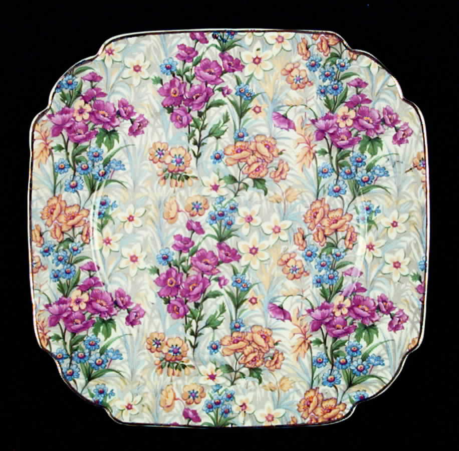 Sussex Cheery Chintz Square Salad Plate by Erphila-1