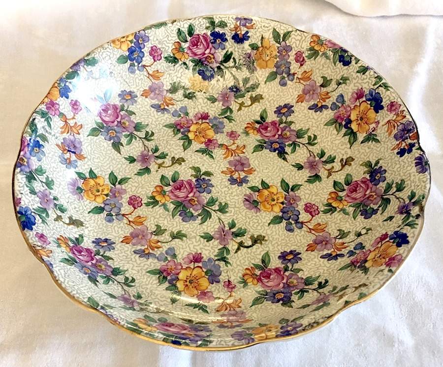 Warwick (Gray Lines, Gold Trim) Coupe Soup Bowl by Erphila-1
