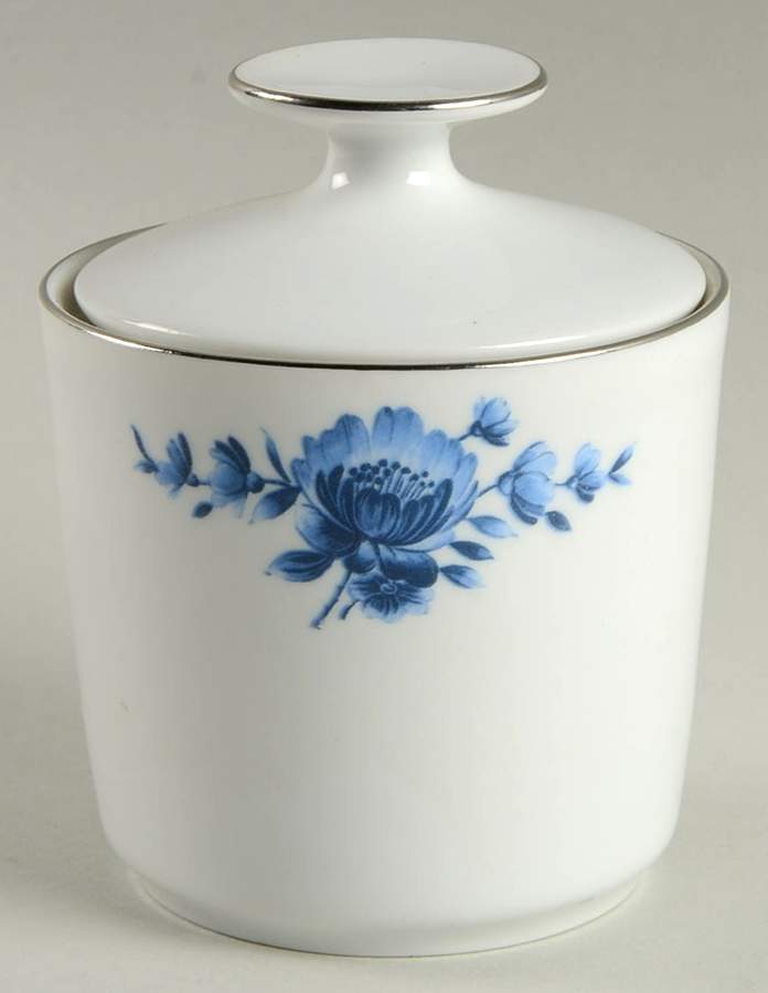 Danish Blue Sugar Bowl & Lid by Eschenbach-1