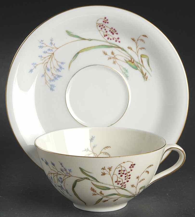 F243 Footed Cup & Saucer Set by Eschenbach-1