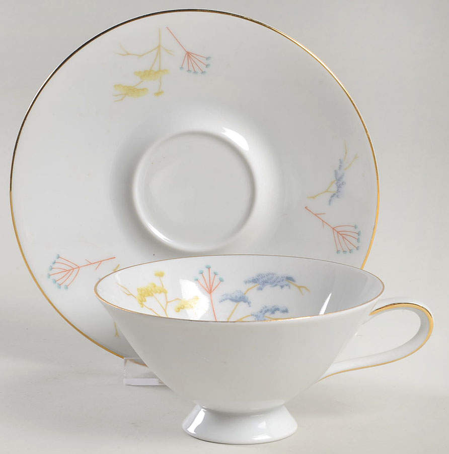 P1345 Footed Cup & Saucer Set by Eschenbach-1