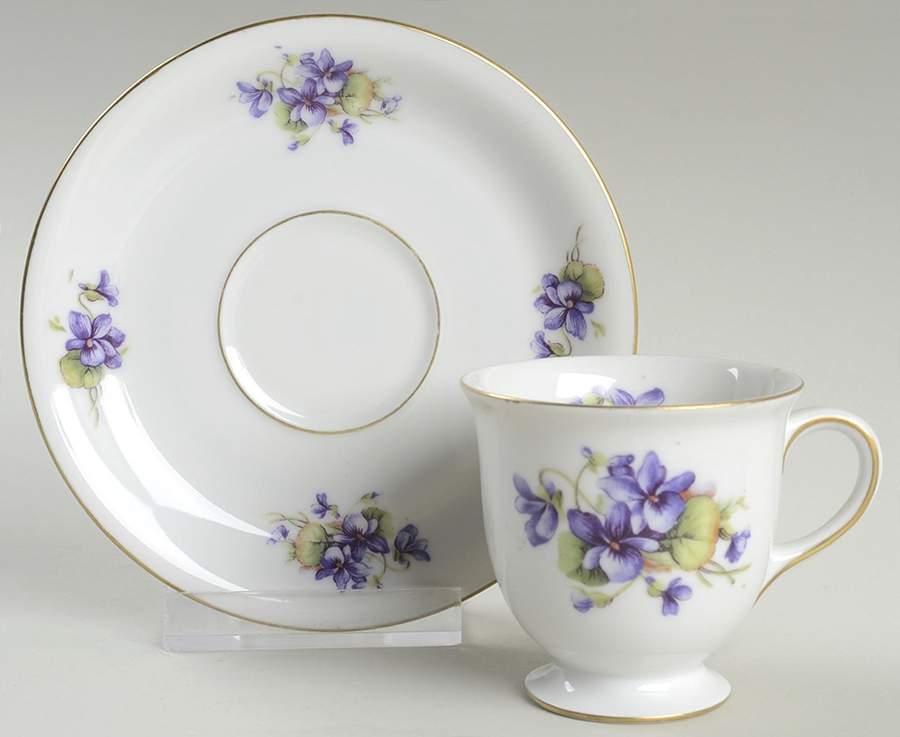P589 Footed Demitasse Cup & Saucer Set by Eschenbach-1