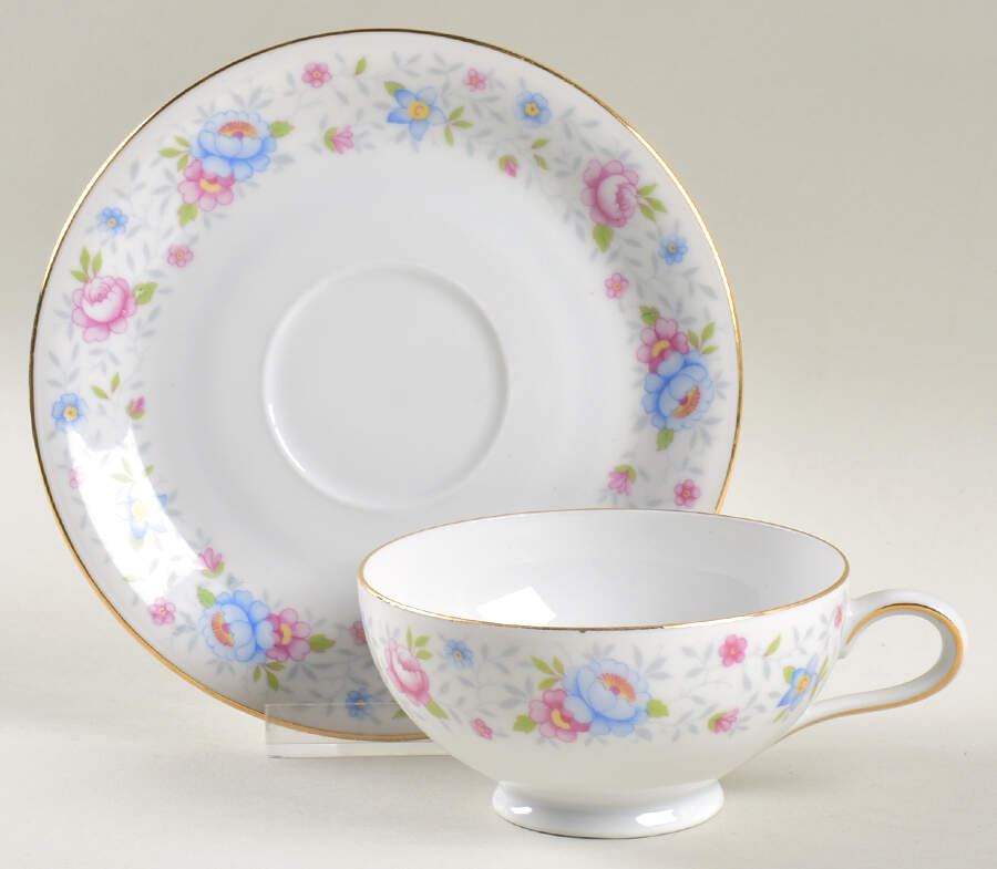 P865 Footed Cup & Saucer Set by Eschenbach-1