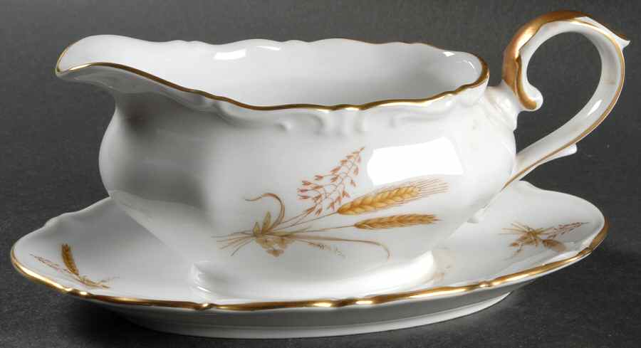 Royal Wheat Gravy Boat with Attached Underplate by Eschenbach-1