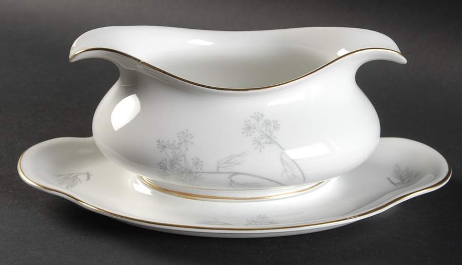 W1455 Gravy Boat with Attached Underplate by Eschenbach-1