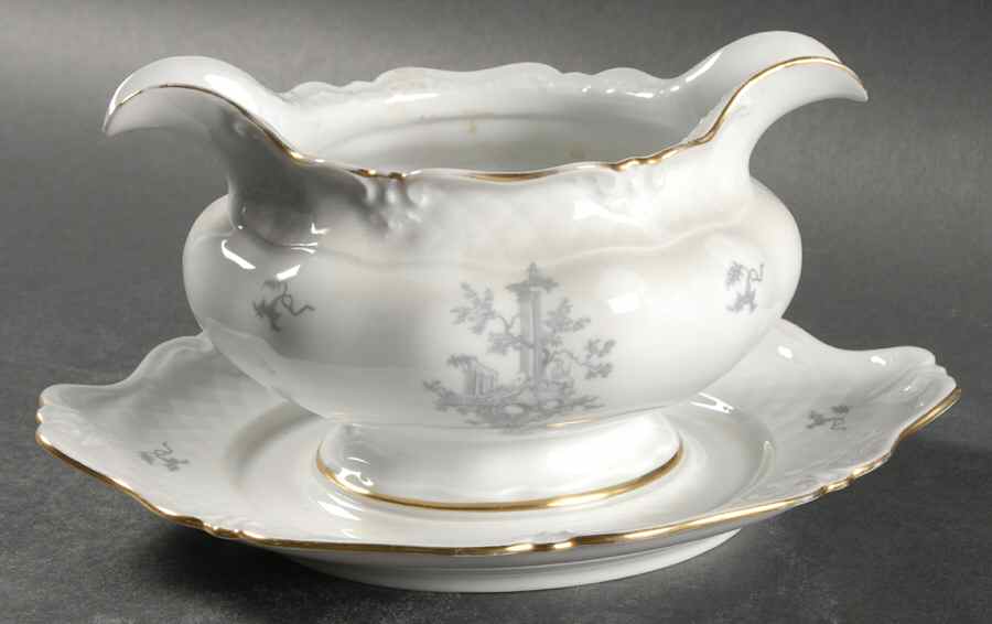W2064 Gravy Boat with Attached Underplate by Eschenbach-1