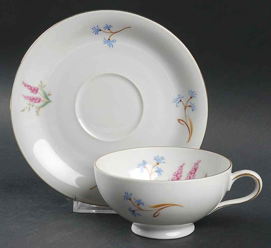 W531 Footed Cup & Saucer Set by Eschenbach-1