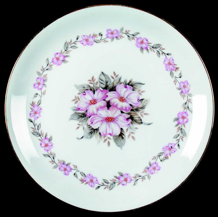 Pink Dogwood Dinner Plate by ESCO (Japan)-1