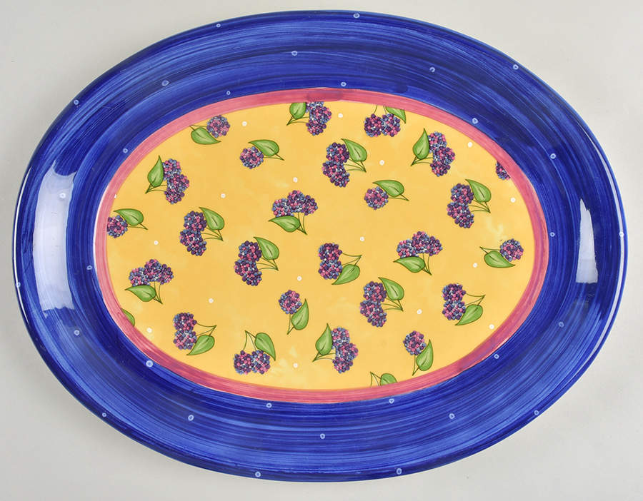 Bois D'Arc Tutti Fruitti 16" Oval Serving Platter by Essex Collection-1