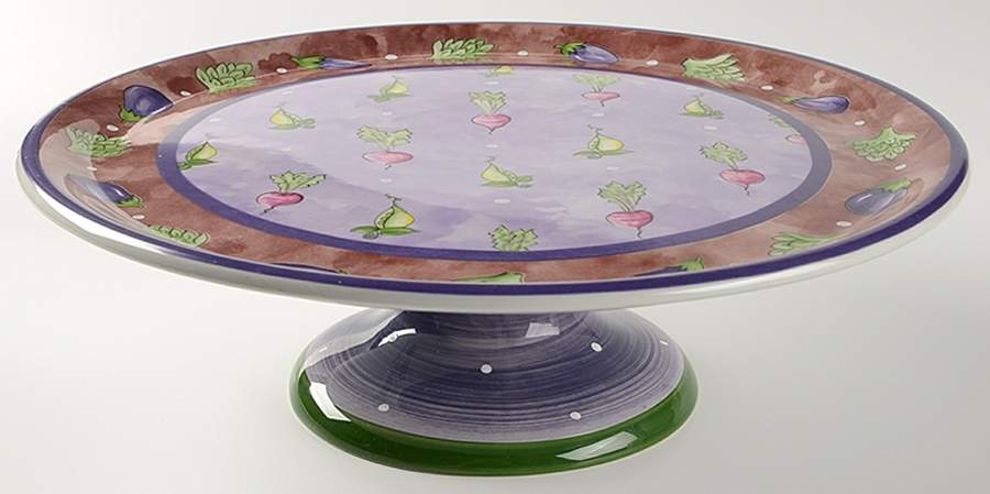 Bois D'Arc Tutti Fruitti 12" Diameter Pedestal Cake Stand by Essex Collection-1