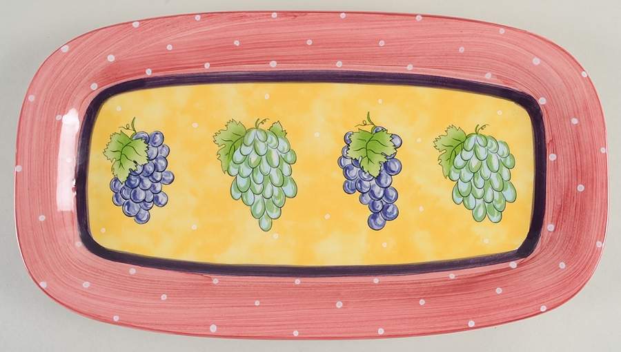 Bois D'Arc Tutti Fruitti 14" Rectangular Tray by Essex Collection-1