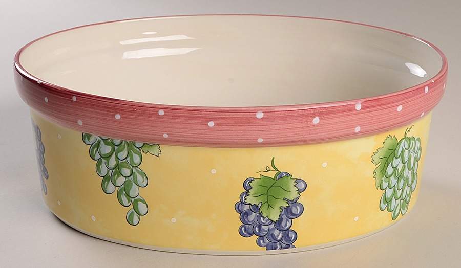 Bois D'Arc Tutti Fruitti 3 Qt Oval Covered Casserole No Lid by Essex Collection-1