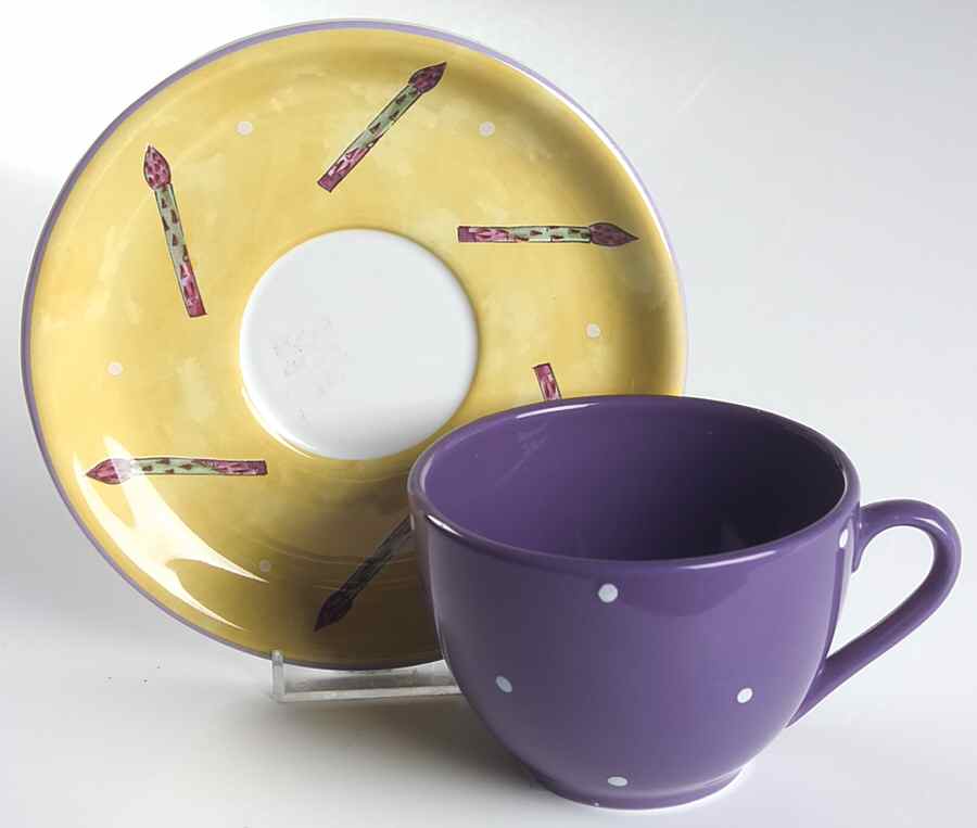 Bois D'Arc Tutti Fruitti Jumbo Cup & Saucer Set by Essex Collection-1
