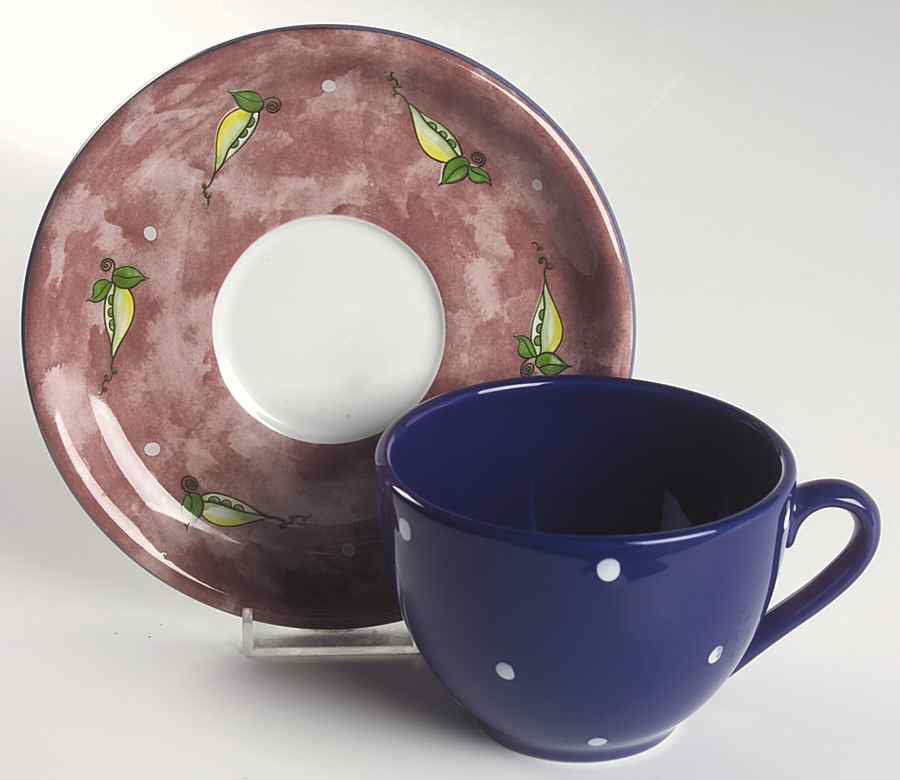 Bois D'Arc Tutti Fruitti Jumbo Cup & Saucer Set by Essex Collection-1