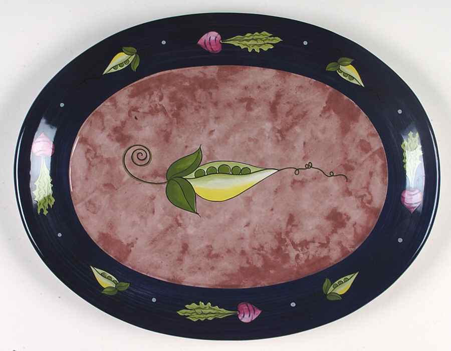 Bois D'Arc Tutti Fruitti 16" Oval Serving Platter by Essex Collection-1