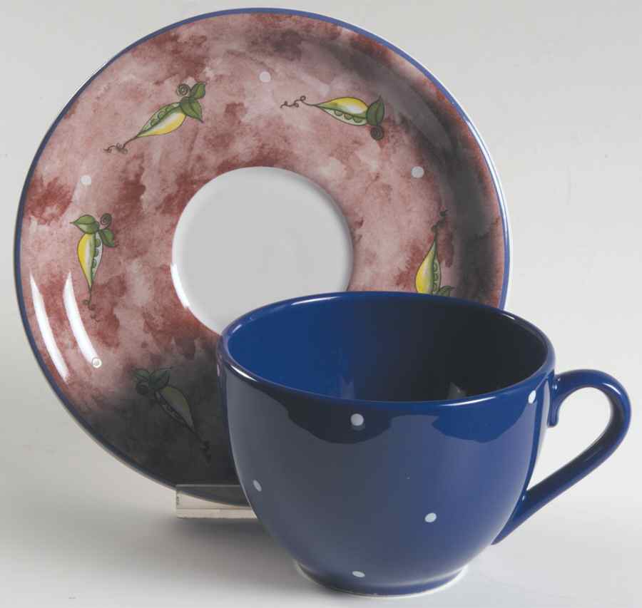 Bois D'Arc Tutti Fruitti Flat Cup & Saucer Set by Essex Collection-1
