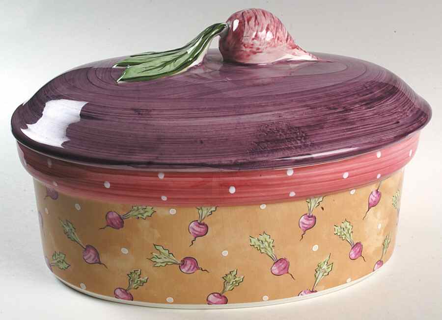 Bois D'Arc Tutti Fruitti 3 Quart Oval Covered Casserole by Essex Collection-1