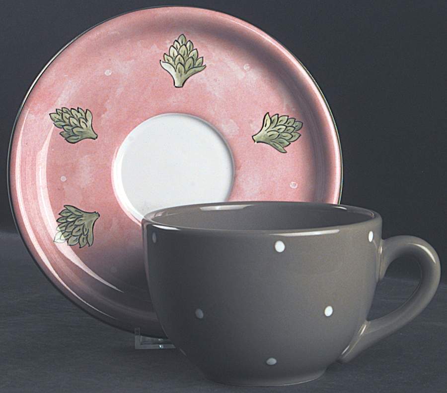 Bois D'Arc Tutti Fruitti Jumbo Cup & Saucer Set by Essex Collection-1