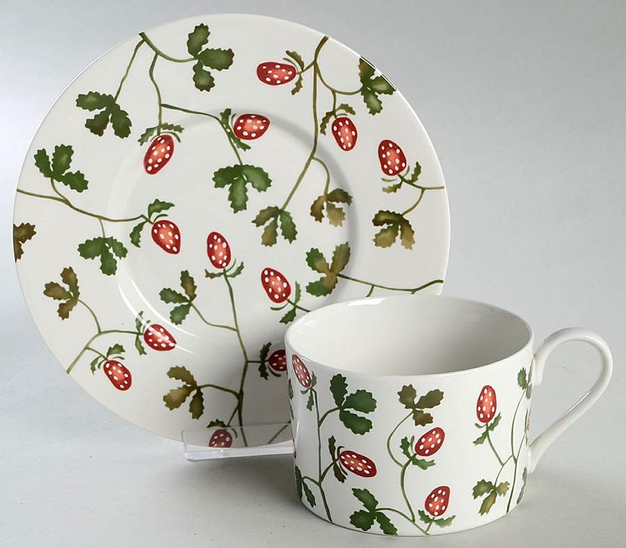 Strawberry Flat Cup & Saucer Set by Essex (Enviro-Safe)-1