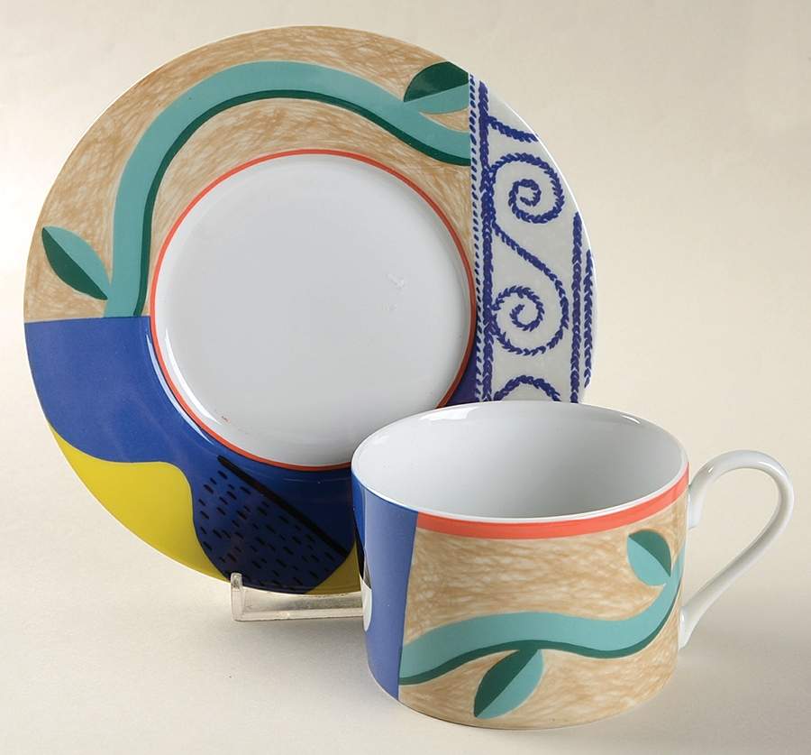 Vine Song Flat Cup & Saucer Set by Essex (Enviro-Safe)-1