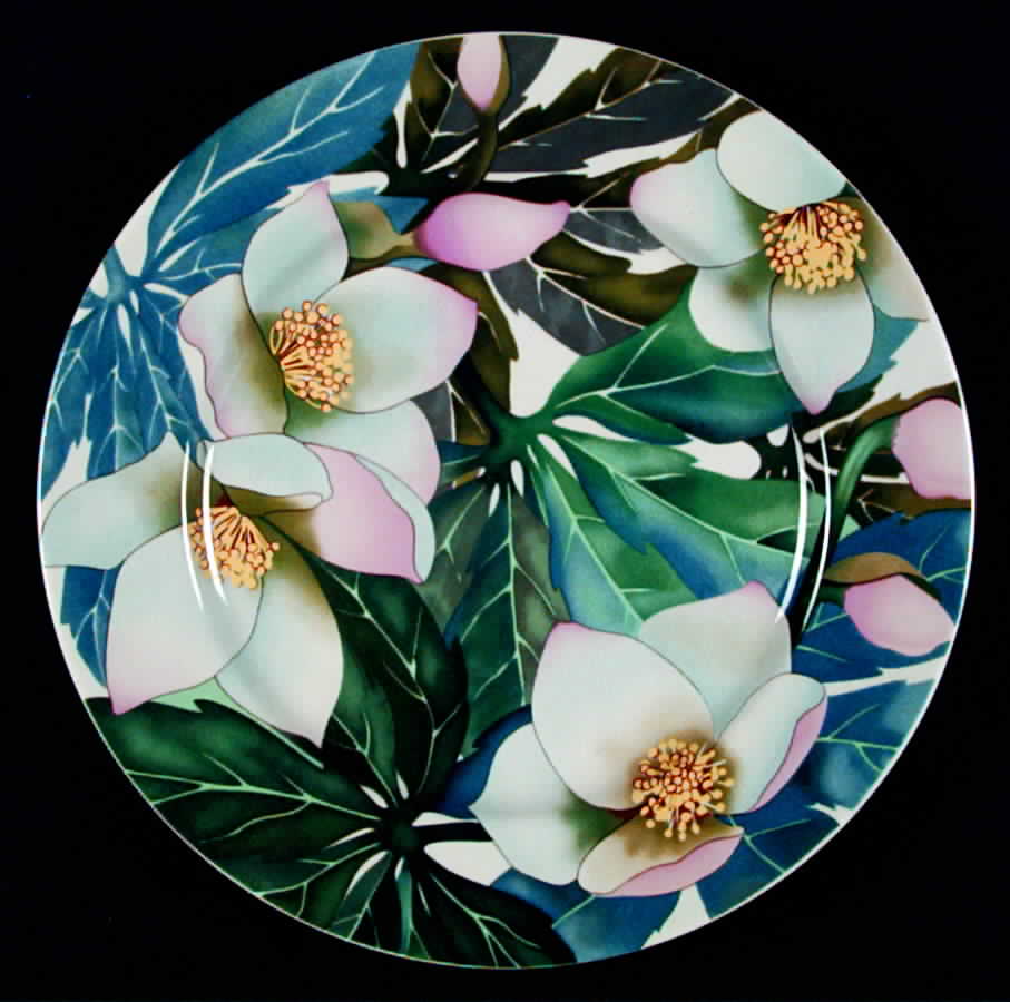 Winter Roses Salad Plate by Essex (Enviro-Safe)-1