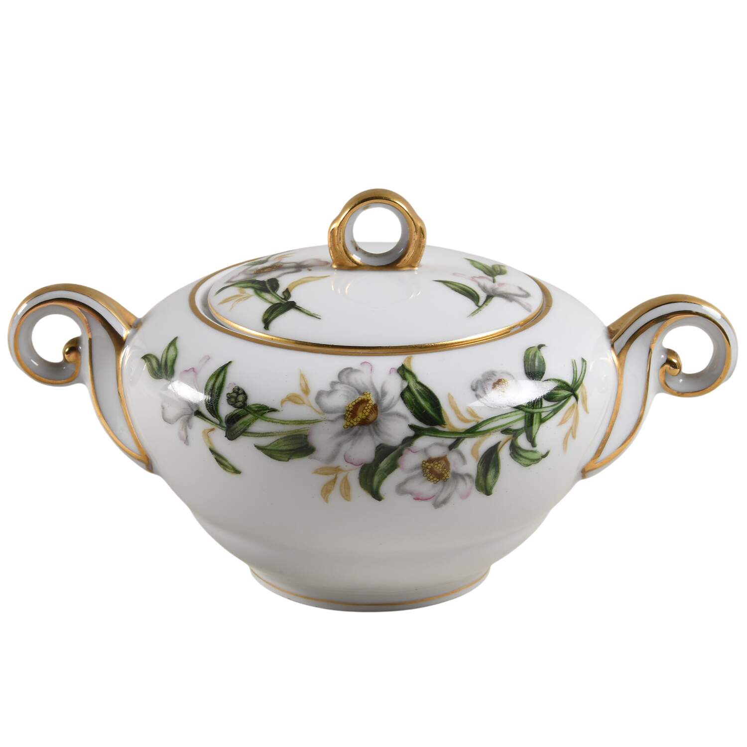 Camellia Sugar Bowl & Lid by Eterna-1