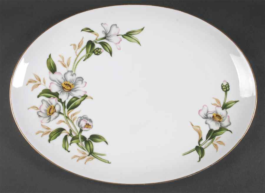 Camellia 16" Oval Serving Platter by Eterna-1