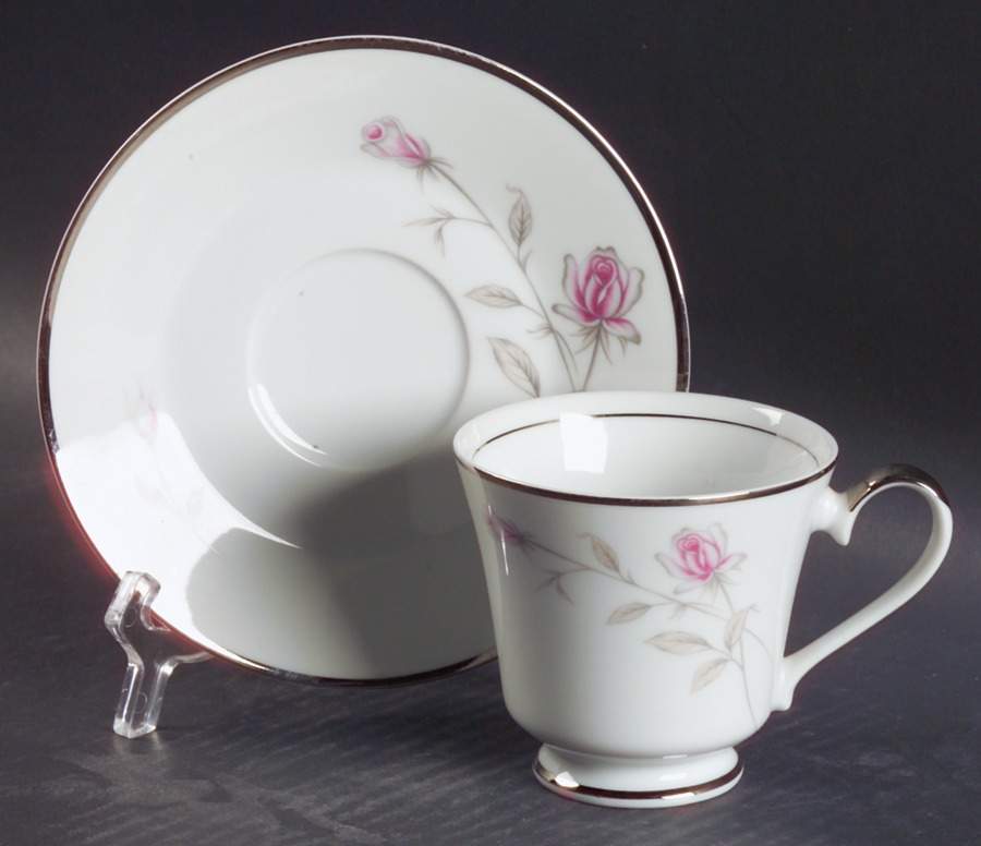 Lasting Rose Footed Cup & Saucer Set by Eternal-1
