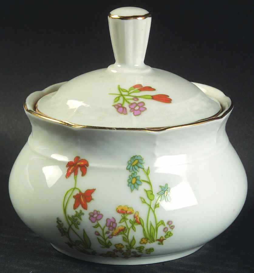 Mille Fleurs Sugar Bowl & Lid by Europa-1