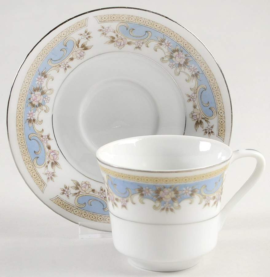 Surrey Flat Cup & Saucer Set by Everbrite (Japan)-1