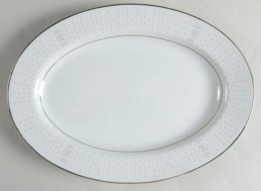 Bridal Veil 12" Oval Serving Platter by Excellency-1